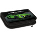 Ars Una: Zielony piórnik składany z motywem Lamborghini, wypełniony, 12,8×19,3×3,6 cm