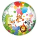 Balon foliowy na urodziny – Wesoły wzór ze zwierzętami 46 cm