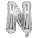 Balon foliowy w kształcie litery N, srebrny, 32 cm