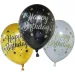 Balony urodzinowe z napisem "Happy Birthday", zestaw 6 sztuk.