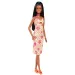 Barbie: Modna lalka Fashionista w kratkowanej, kwiecistej sukience - Mattel