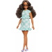 Barbie: Stylista lalka w zielono-białej, kraciastej sukience - Mattel