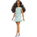 Barbie: Stylista lalka w zielono-białej, kraciastej sukience - Mattel