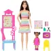 Barbie nauczycielka z brązowymi włosami – zestaw lalka kariery z akcesoriami – Mattel
