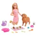 Barbie zestaw do zabawy z nowonarodzonymi szczeniętami - Mattel