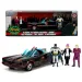 Batman: Klasyczny Batmobil z 1966 roku, metalowy model premium z 4 figurkami akcji w skali 1/24