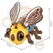 Bee, szczęśliwa pszczółka z funkcją światła i ruchu, 17 cm