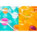 Bestway: Kolorowy materac dmuchany z uchwytami na kubki, w różnych kolorach, 1 szt. 173 x 64 x 16 cm