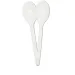Białe wielorazowe łyżki, zestaw 10 sztuk