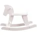 Biały drewniany konik na biegunach - Woodyland