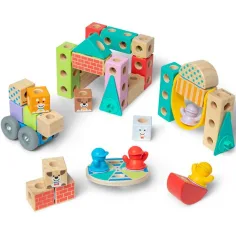 Blockables: Miejska drewniana zabawka konstrukcyjna - Melissa & Doug zdjęcie 3
