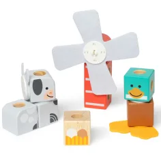 Blockables: Przyjaciele z farmy — drewniana zabawka konstrukcyjna — Melissa & Doug zdjęcie 2