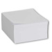 Bloczek biurowy 8,5x8,5x4 cm, 500 kartek, biały, sklejony