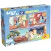 Bluey i przyjaciele 2 w 1 maxi podłogowe puzzle 4x48 elementów i kolorowanka 35x25 cm - Lisciani