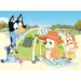 Bluey na wakacjach 2 w 1, ekologiczne maxi puzzle i kolorowanka, 24 elementy, 70x50 cm – Lisciani