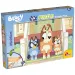 Bluey pieski na schodach 2 w 1 puzzle 24 elementów i kolorowanka 35x25 cm - Lisciani
