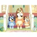 Bluey pieski na schodach 2 w 1 puzzle 24 elementów i kolorowanka 35x25 cm - Lisciani