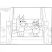 Bluey pieski na schodach 2 w 1 puzzle 24 elementów i kolorowanka 35x25 cm - Lisciani