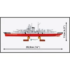 COBI: Pancernik II wojny światowej Bismarck — zestaw do składania (4854) zdjęcie 4