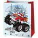 Cardex: Czerwonobiała torba prezentowa średniej wielkości z motywem Monster Truck, 17,8x10x23 cm