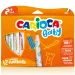 Carioca: Kolorowe mazaki dla dzieci, zestaw 12 sztuk, spieralne