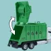 Ciężarówka Heavy Duty: Model metalowej śmieciarki z otwieranymi drzwiami i koszem 1/36