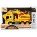 City Truck: Ciężarówka z koparką ze światłem i dźwiękiem 1/18