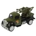 Die-Cast: Wojskowy samochodzik w kilku wariantach, napędzany mechanizmem śrubowym, skala 1:55