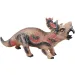 Dino World: Figurka dinozaura Styracosaurus wykonana z winylu, wydająca dźwięk, wypełniona bawełną, 35 cm.