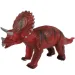 Dino World: Figurka dinozaura Triceratops wydająca dźwięki, wykonana z winylu, wypełniona bawełną, 35 cm