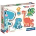 Dinozaury 4 w 1 puzzle dla dzieci 2-3-4-5 elementów - Clementoni