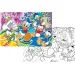 Disney Kacze Opowieści 2 w 1 puzzle 108 elementów i kolorowanka 70x50 cm - Lisciani