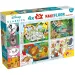 Disney Klasyka 2 w 1 maxi puzzle 4x48 elementów i kolorowanka 35x25 cm - Lisciani