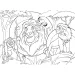 Disney Klasyka 2 w 1 maxi puzzle 4x48 elementów i kolorowanka 35x25 cm - Lisciani