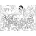 Disney Królewna Śnieżka 2 w 1 maxi puzzle 150 elementów i kolorowanka 70x50 cm - Lisciani