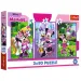 Disney: Minnie Mouse i przyjaciele 3x80 elementów puzzle - Trefl