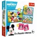 Disney: Puzzle i karty pamięciowe Mickey i Minnie 2 w 1 zestaw - Trefl