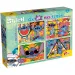 Disney Stitch 2 w 1 maxi puzzle 4x48 elementów i kolorowanka 35x25 cm - Lisciani