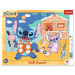Disney Stitch na plaży 25-elementowe puzzle z ramką - Trefl