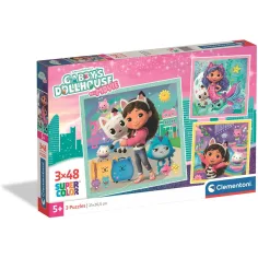 Domek dla lalek Gabi – zestaw 3 x 48 elementów Super Color puzzle – Clementoni zdjęcie 1