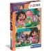 Dora poznaje świat 2x20-elementowe puzzle Supercolor - Clementoni