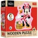 Drewniane puzzle 50 elementów z konturem Minnie Mouse - Trefl