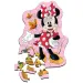 Drewniane puzzle 50 elementów z konturem Minnie Mouse - Trefl