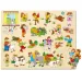Drewniane puzzle w kształcie dużego drzewa z uchwytem – Woodyland