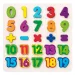 Drewniane puzzle w kształcie liczb, 25 elementów - Woodyland