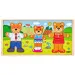 Drewniane puzzle z ubieranką rodziny misiów - Woodyland