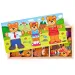 Drewniane puzzle z ubieranką rodziny misiów - Woodyland