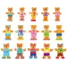 Drewniane puzzle z ubieranką rodziny misiów - Woodyland