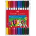 Dwustronne zmywalne flamastry kolorowe 10 sztuk - Faber-Castell