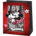 Ekskluzywna torba prezentowa z motywem Myszki Mickey i Minnie, rozmiar 18x10x23 cm.